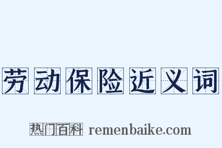 劳动保险近义词是什么意思的图片